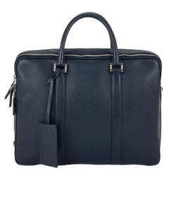 Briefcase, Leather, navy, DB, 64, 3*